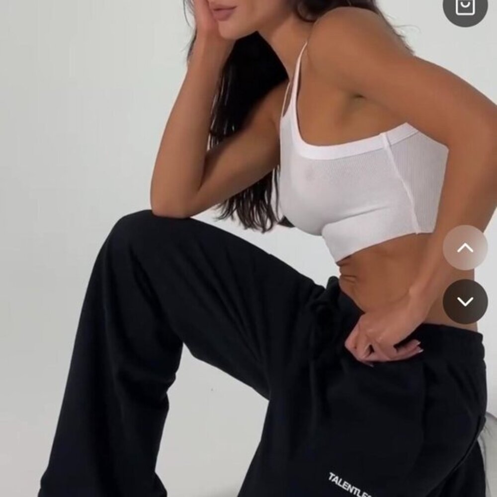 TALENTLESS Black Wide-Leg Lounge Pants